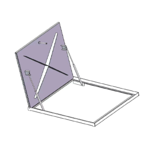 Hidraulični poklopac šahte AL Nero 800 x 800 mm